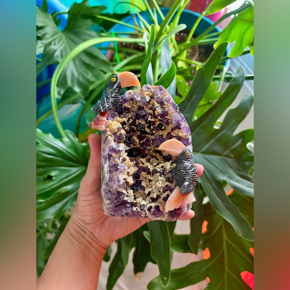 Tucan Carvings on Amethyst - Picture 7 of 10